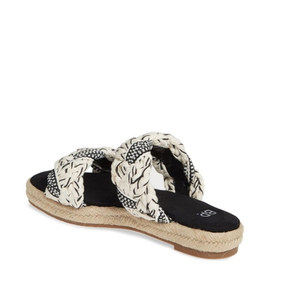 BP BLACK NATURAL BRAIDED SLIDE SANDAL NIB - Picture 2 of 8